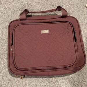 Quilted Brown makeup Bag